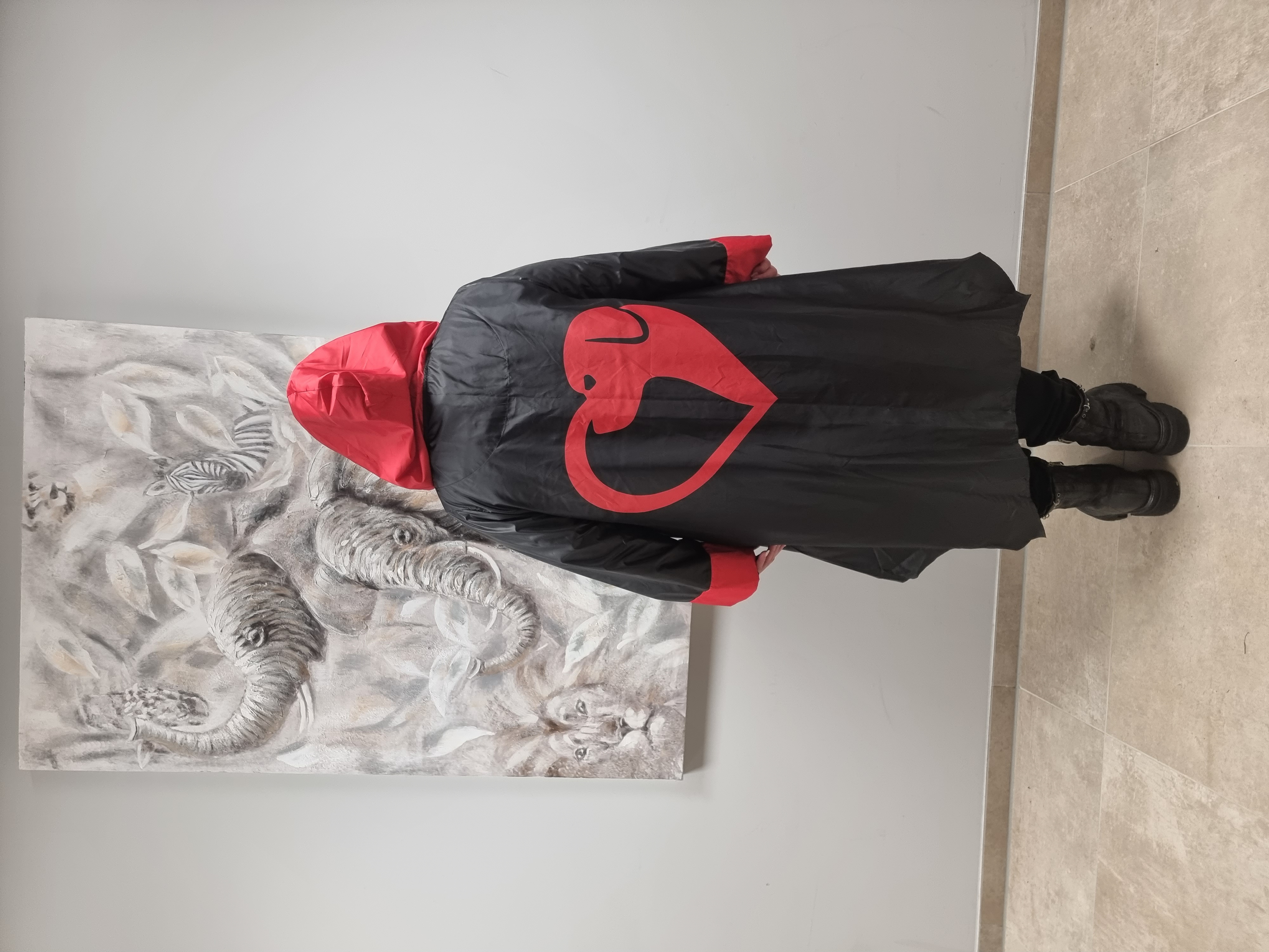 CN-G Regenmantel mit Motiv Hund in 3 Größen bis Gr 58/60