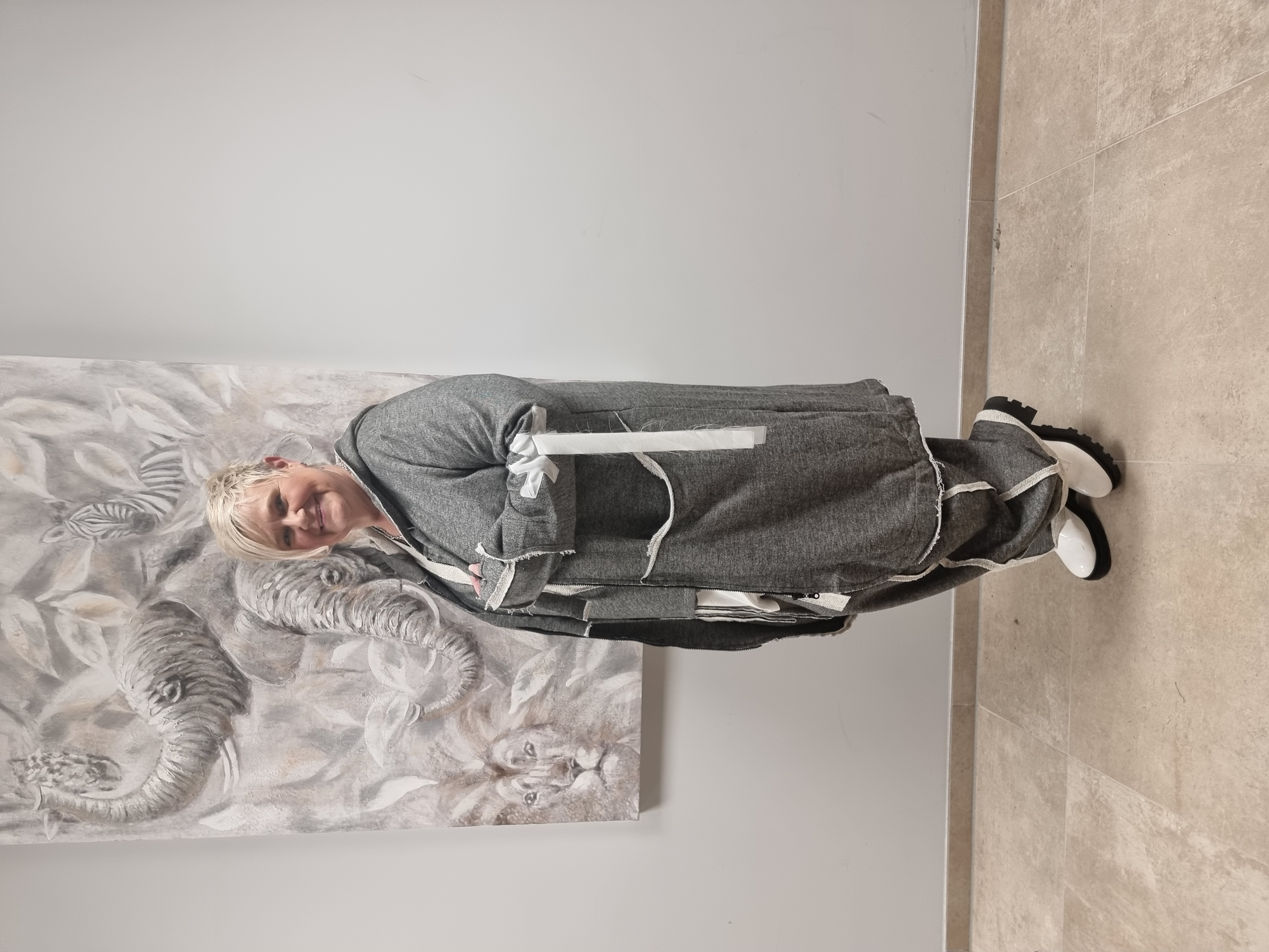 Jacke Mantel von CN-G aus Sweatmaterial in 3 Größen bis Gr 54/56
