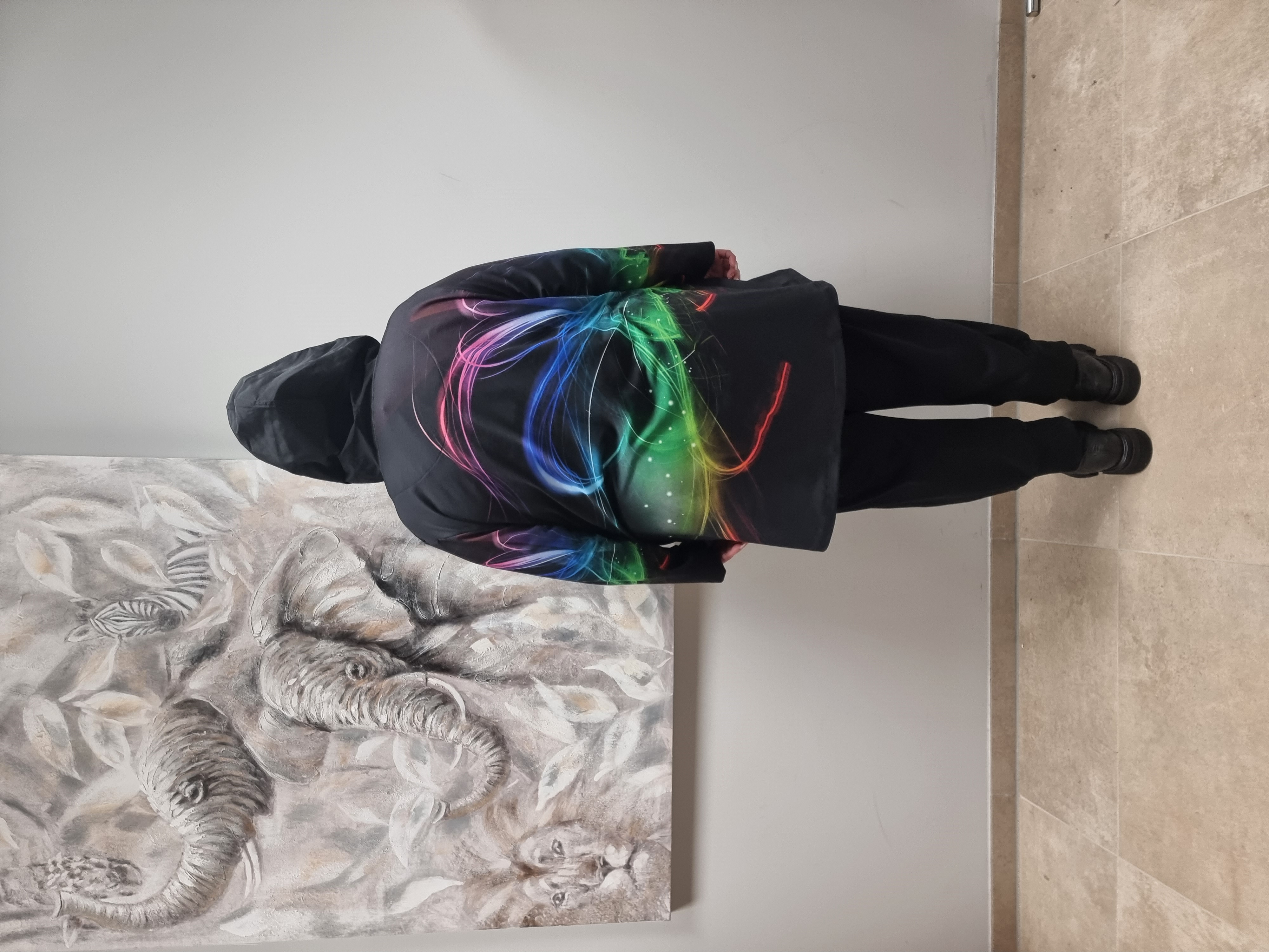 Hoodie mit Kapuze bunt von CN-G in 2 Größen bis Gr 60