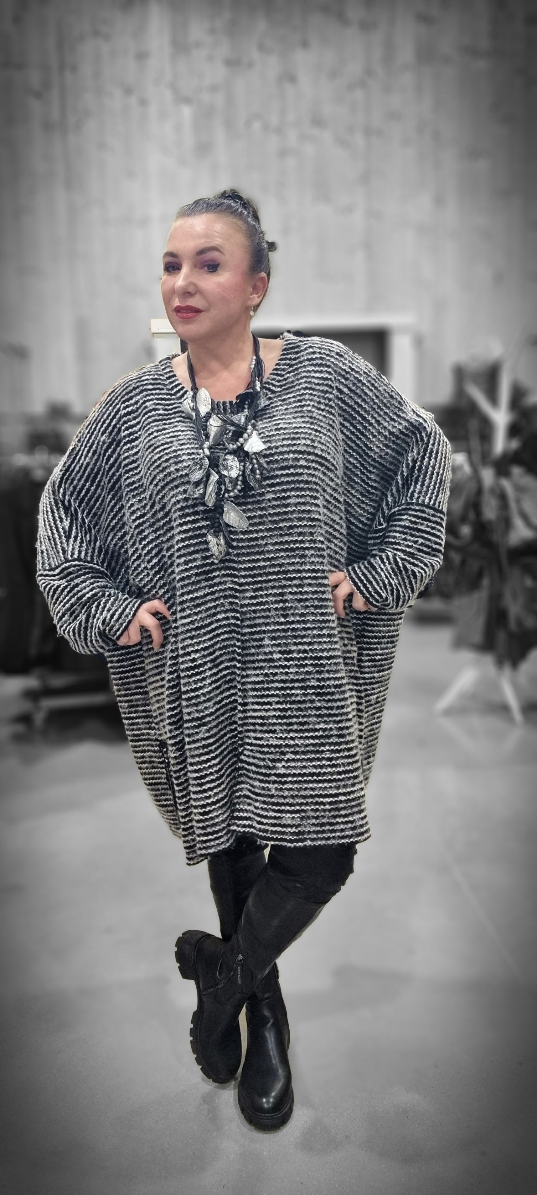 Mädchenglück Onesized Oversized Pullover aus Viskose und Baumwolle