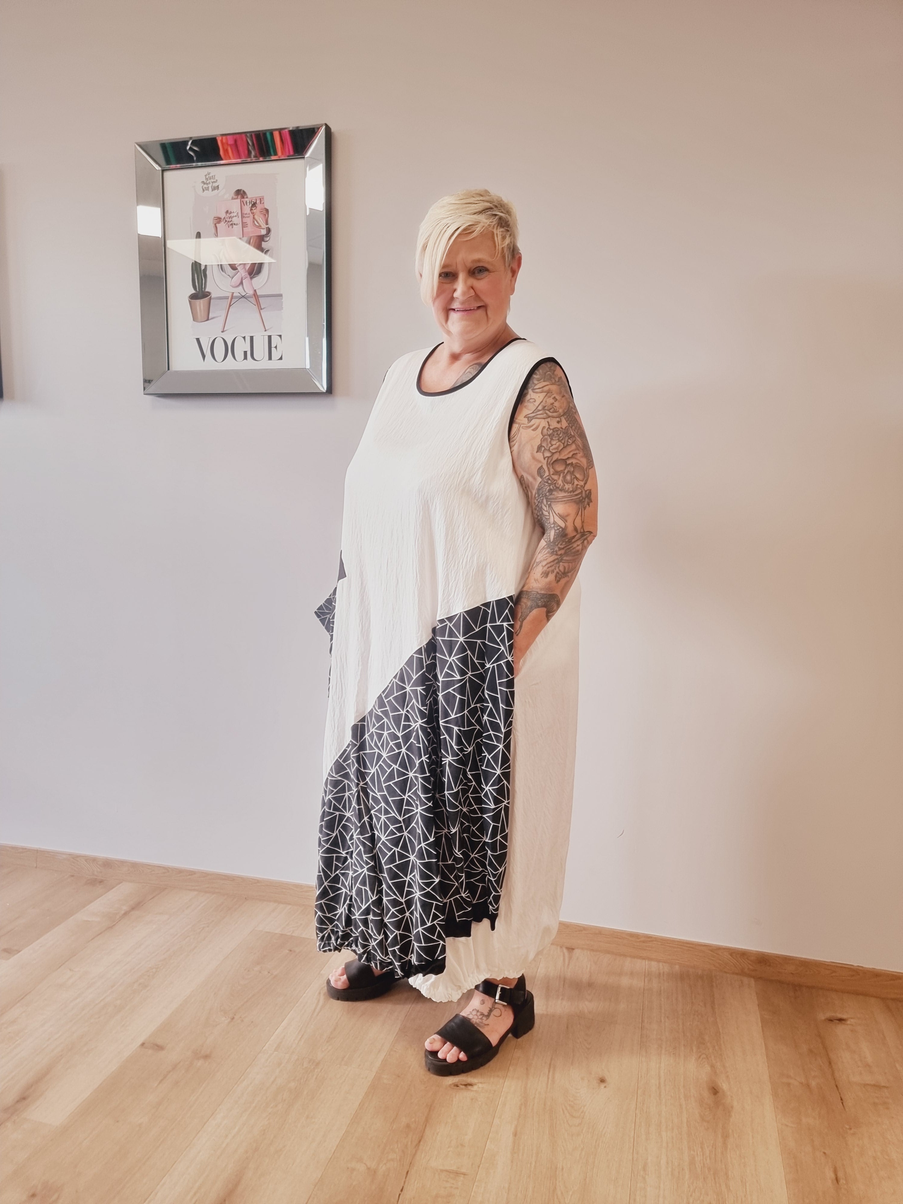  Kleid "Ines" Kurzarm von Mädchenglück Ballonform in 3 Farben bis Größe 64