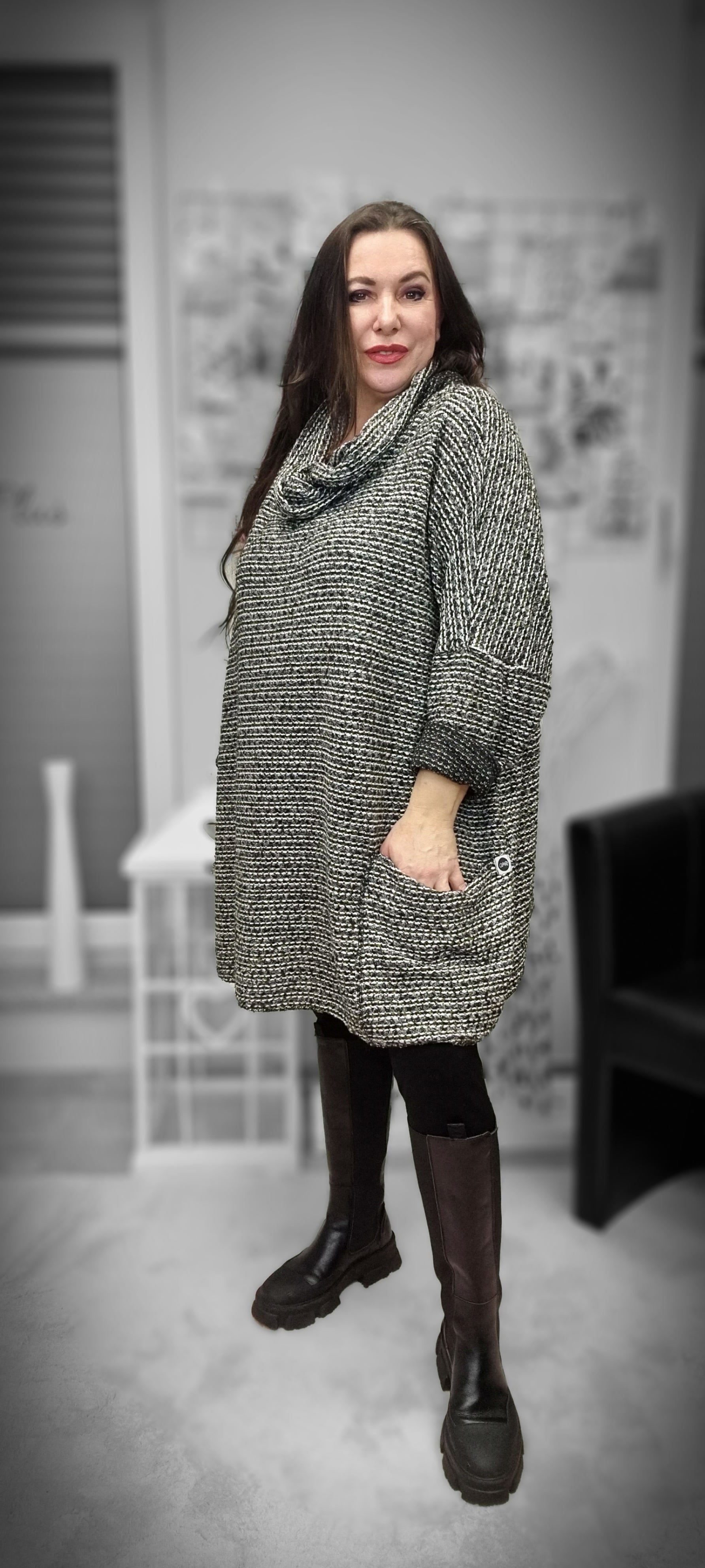 Mädchenglück Pullover in 2 Größen mit Fall Rollkragen