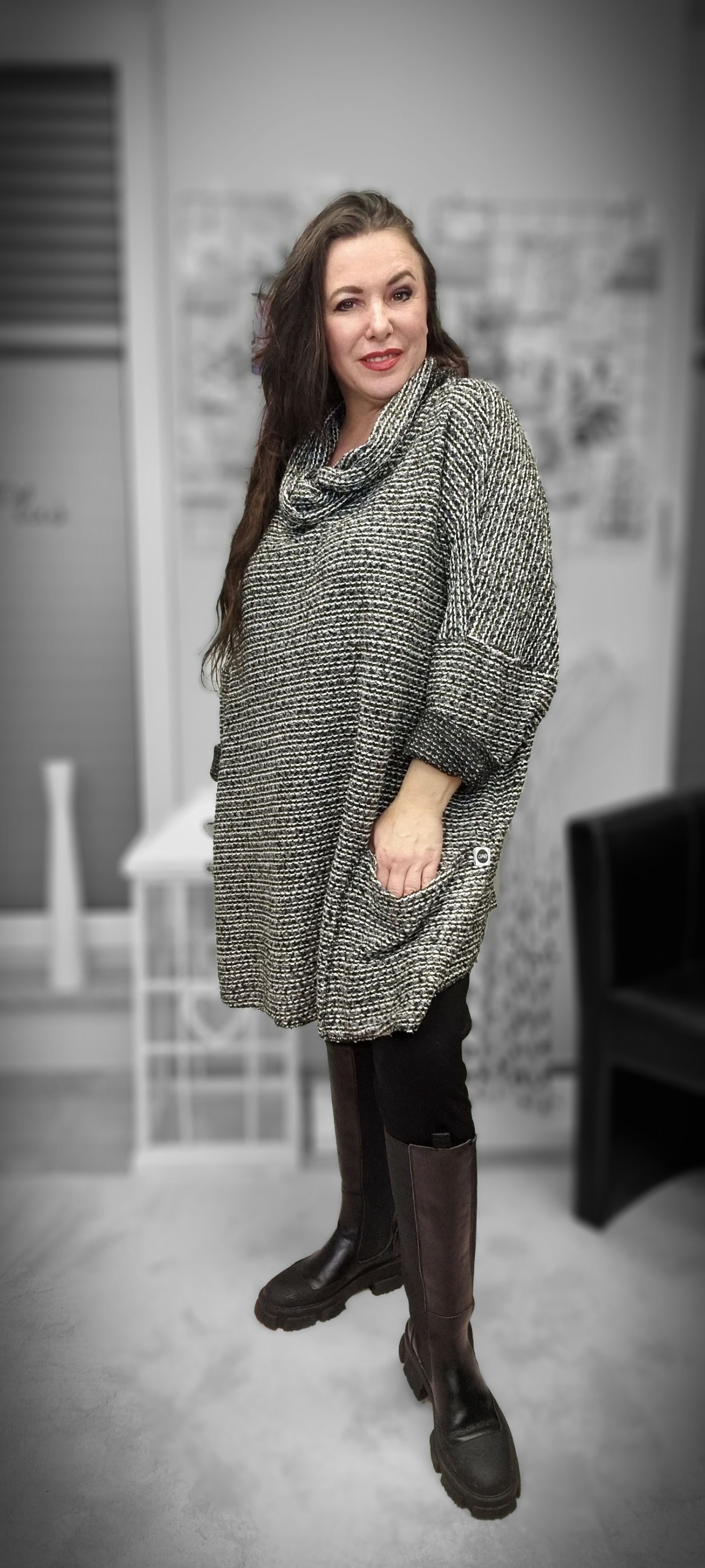 Mädchenglück Pullover in 2 Größen mit Fall Rollkragen