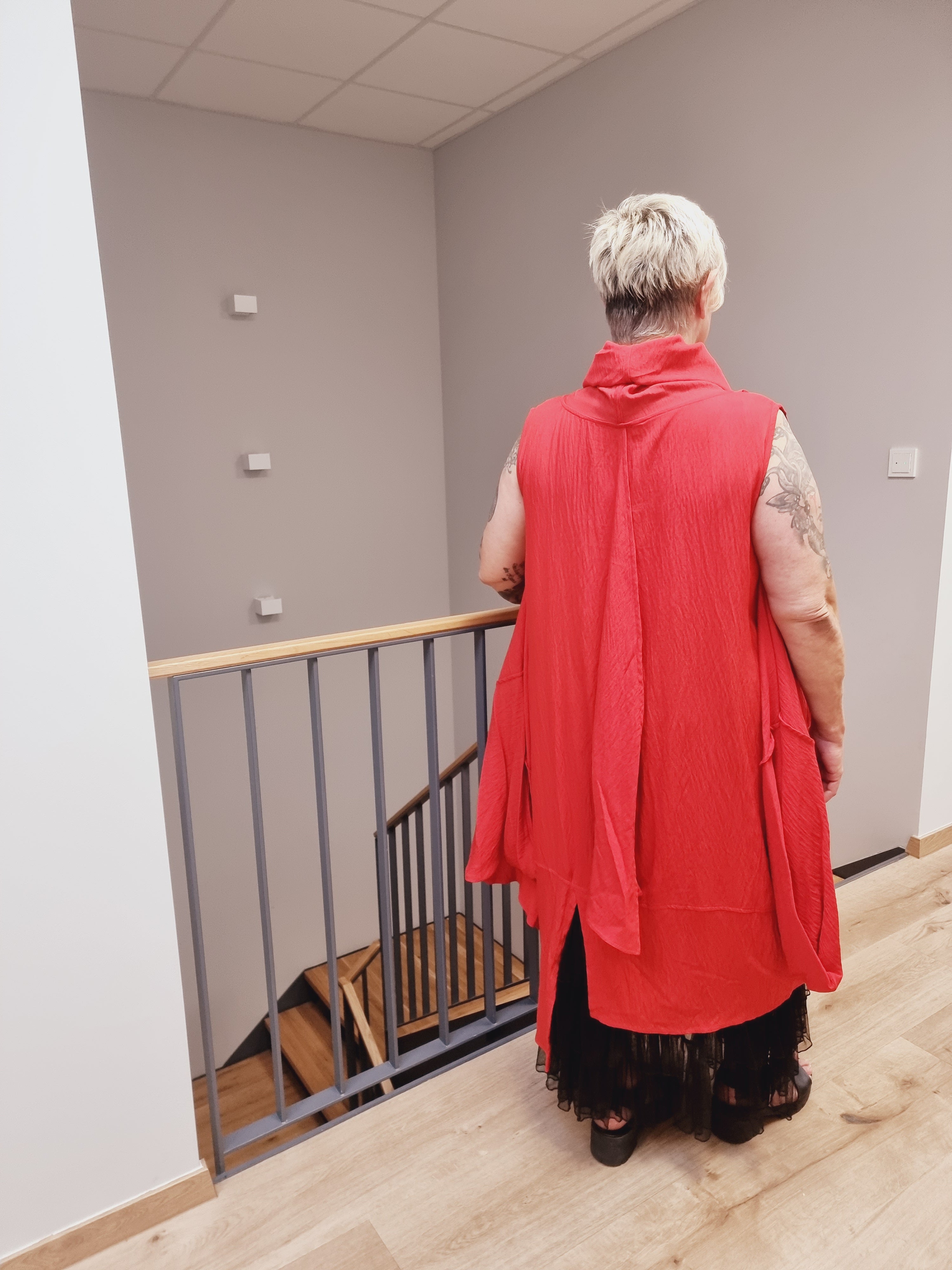Longtunika Kleid Mädchenglück in 4 Farben und bis Größe 58/60 mit Fallkragen 