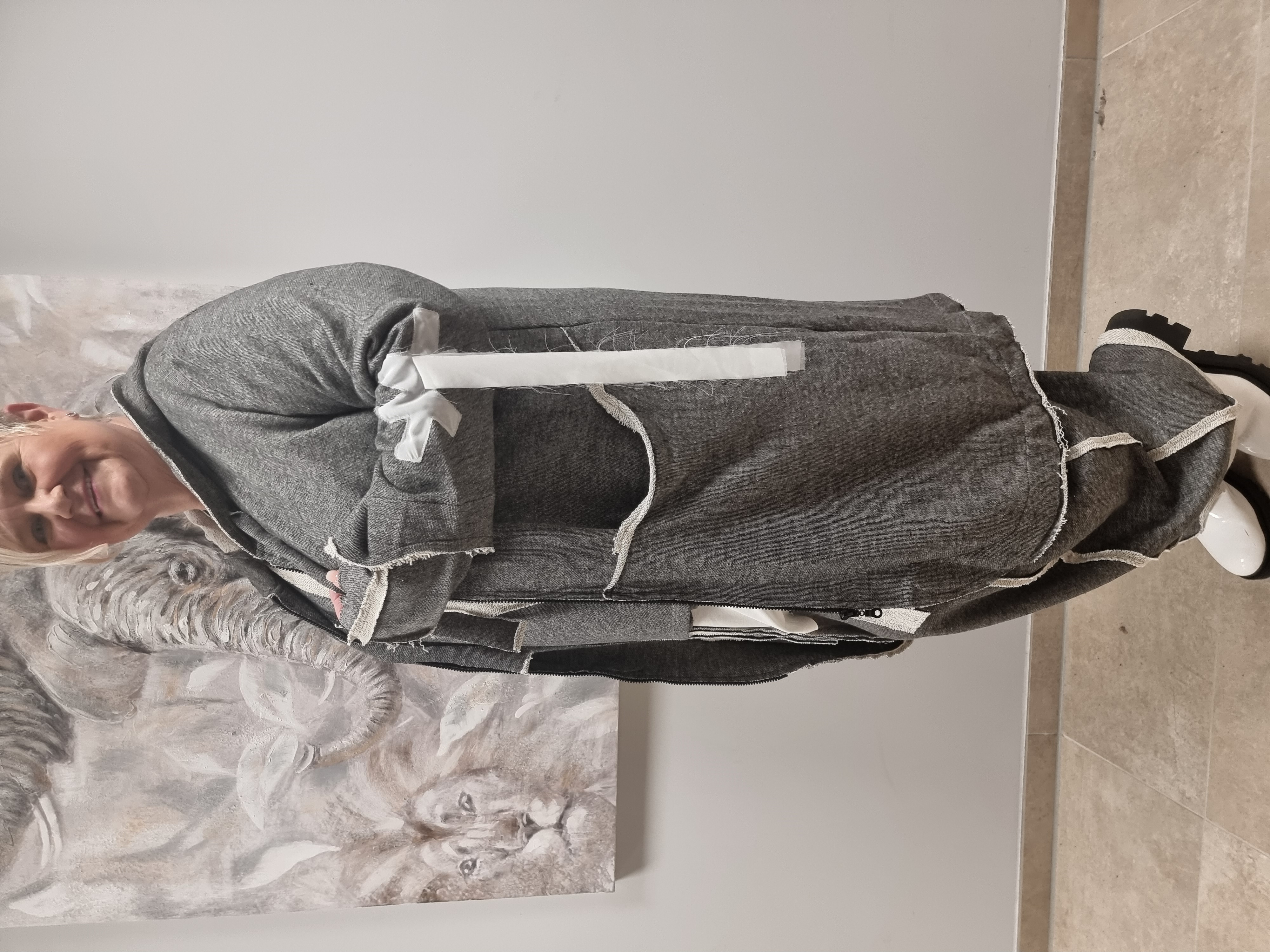 Jacke Mantel von CN-G aus Sweatmaterial in 3 Größen bis Gr 54/56