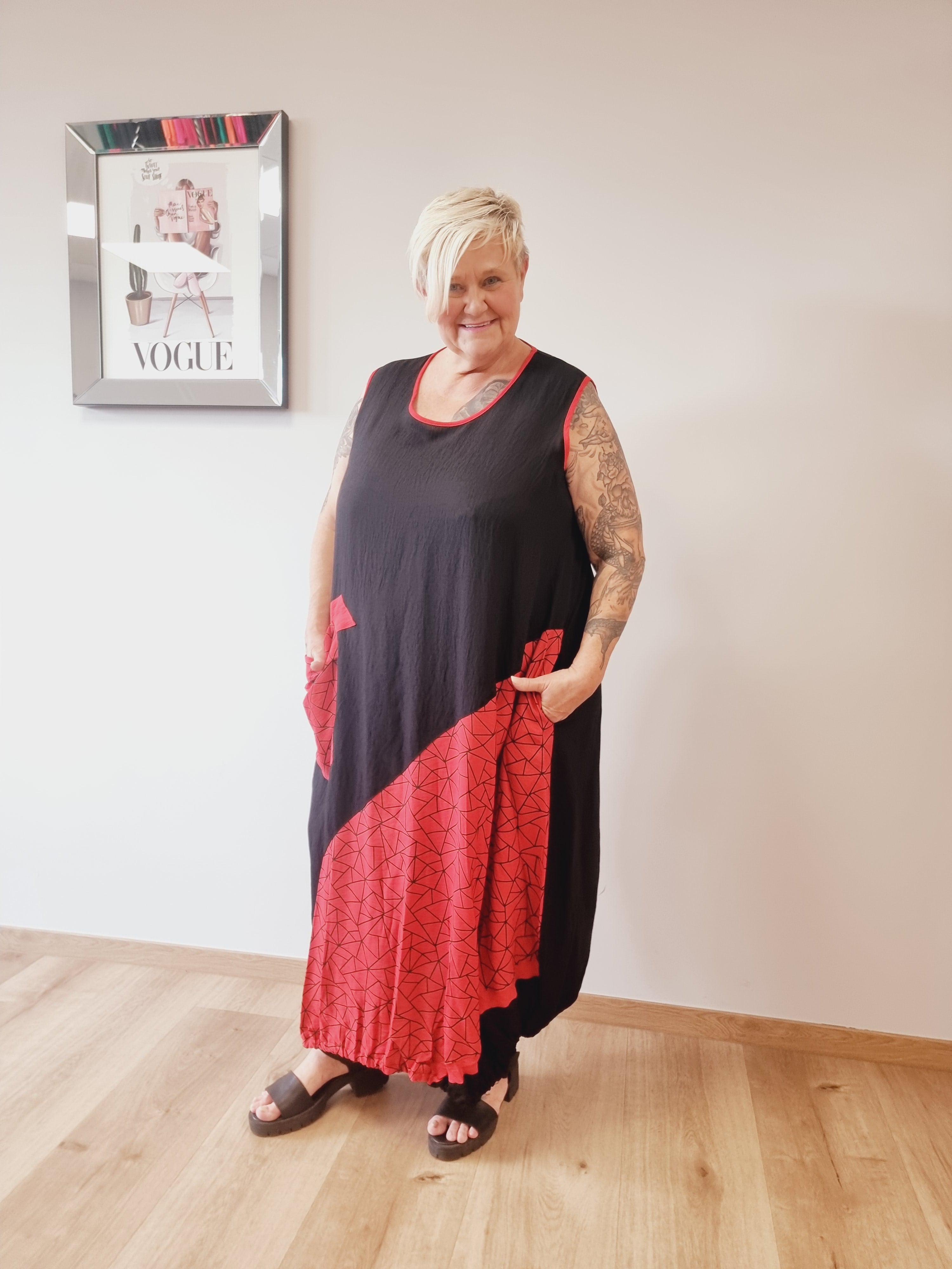  Kleid "Ines" Kurzarm von Mädchenglück Ballonform in 3 Farben bis Größe 64