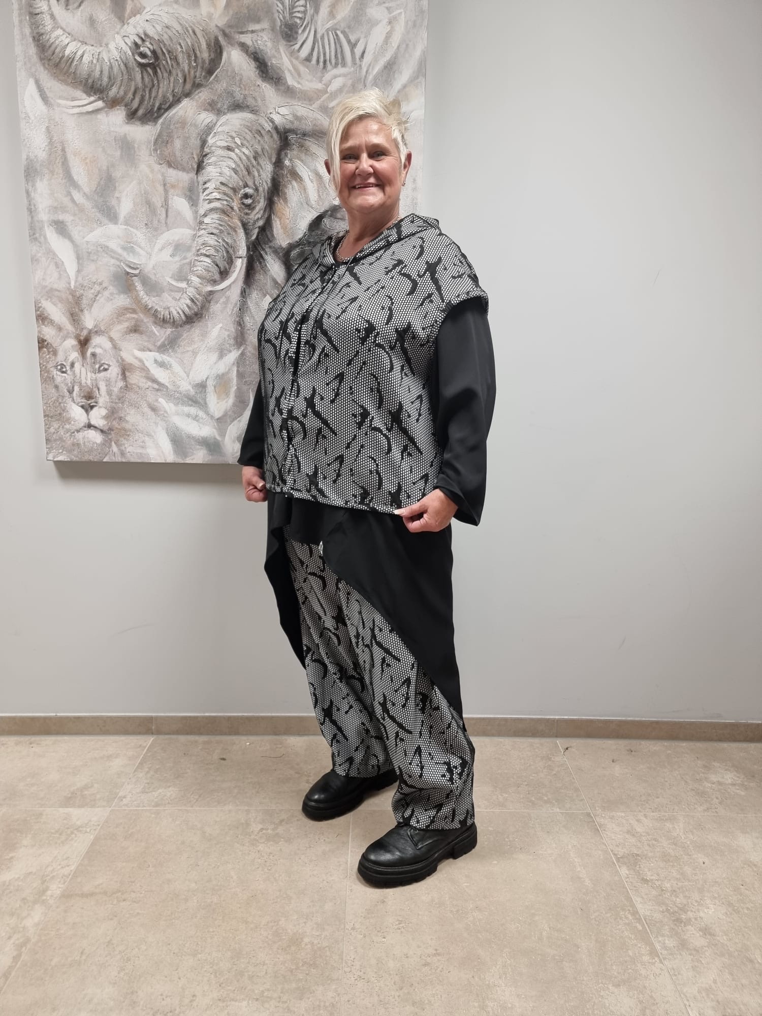 Zweiteiler von Mädchenglück aus Westenbluse und Hose in 4 Größen bis Gr 60