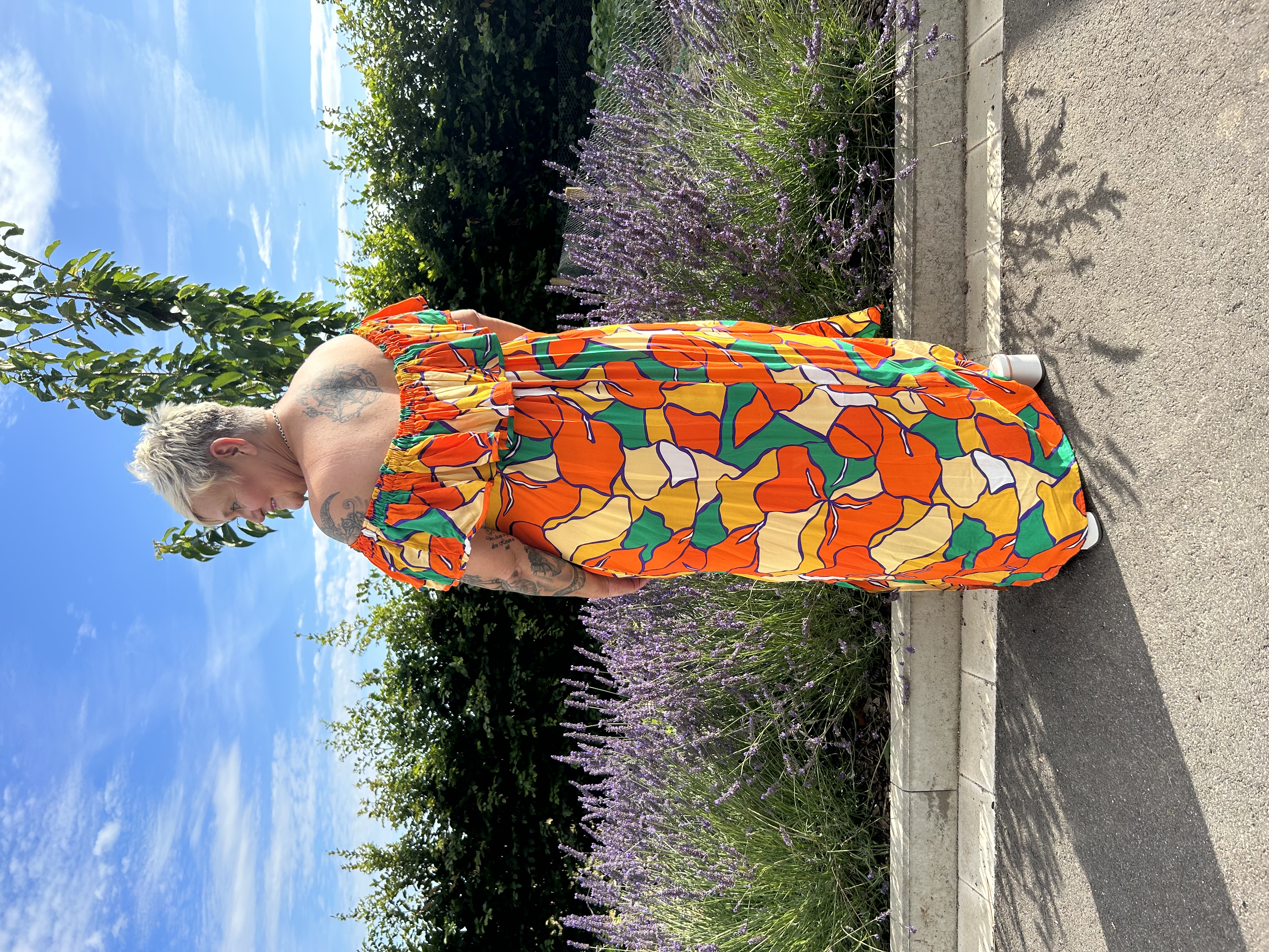 Carmenkleid in schönen Farben von CN-G bis Größe 60