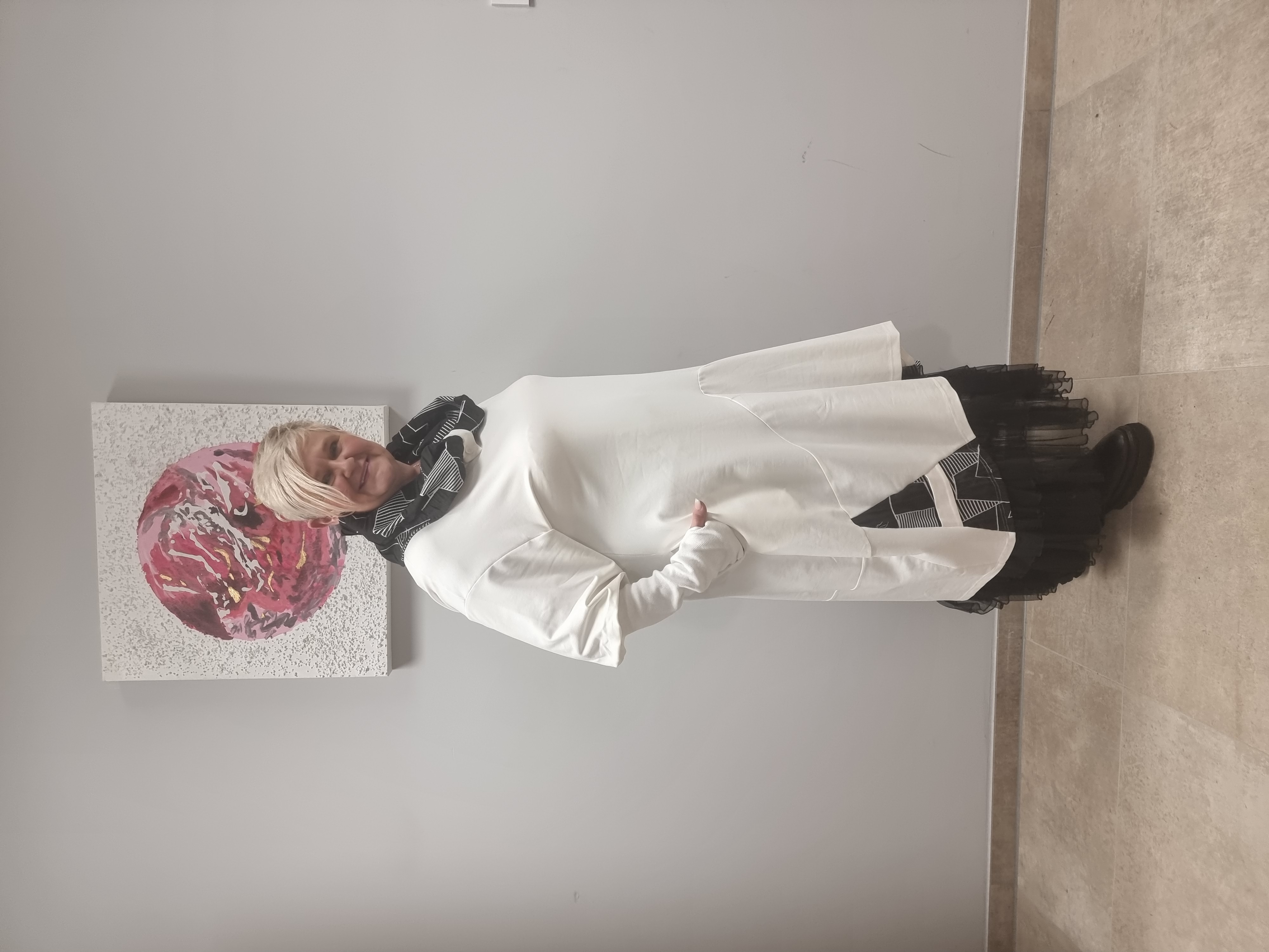  Mädchenglück Kleid Longtunika mit Jacquard Kragen