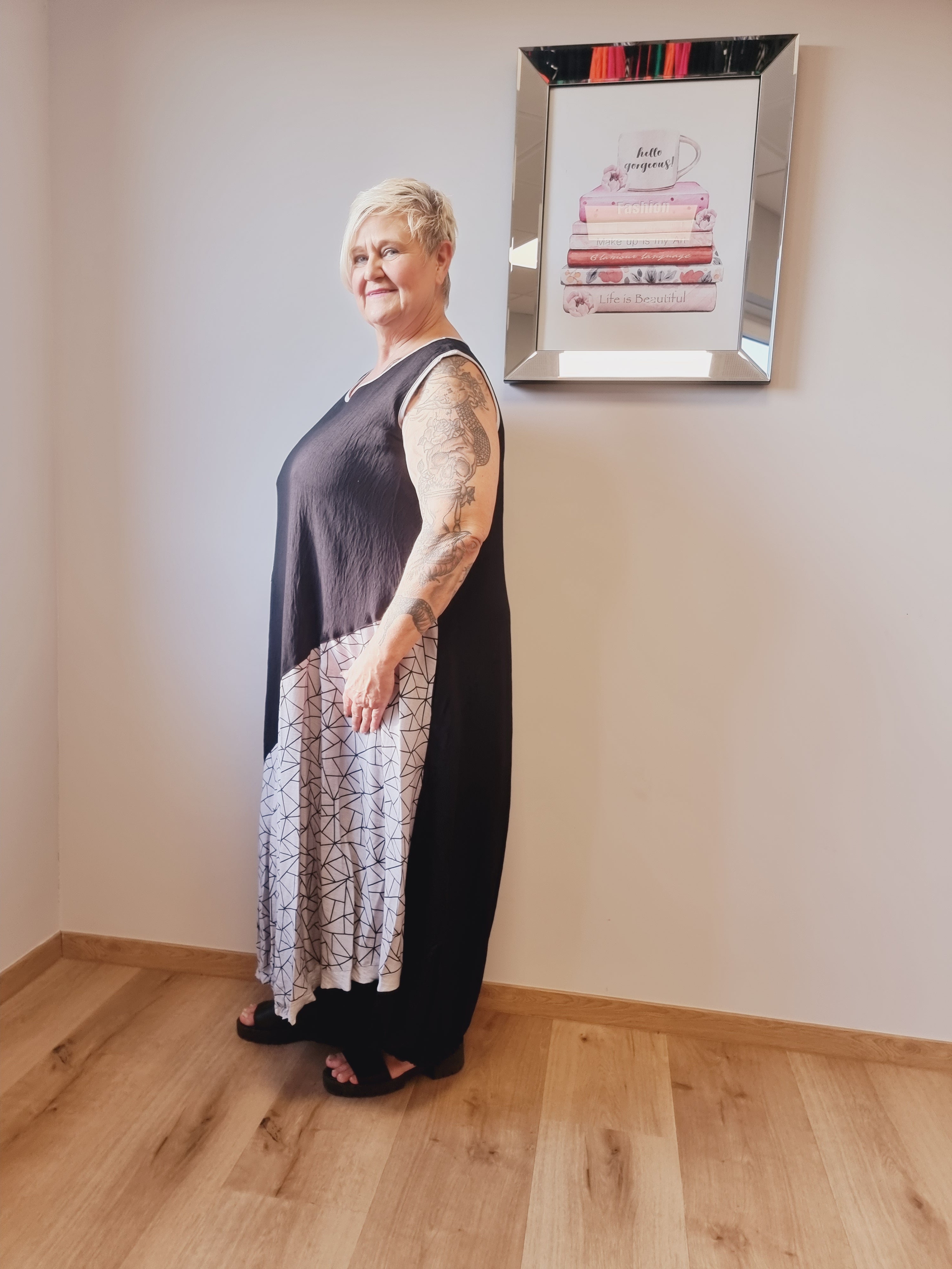  Kleid "Ines" Kurzarm von Mädchenglück Ballonform in 3 Farben bis Größe 64