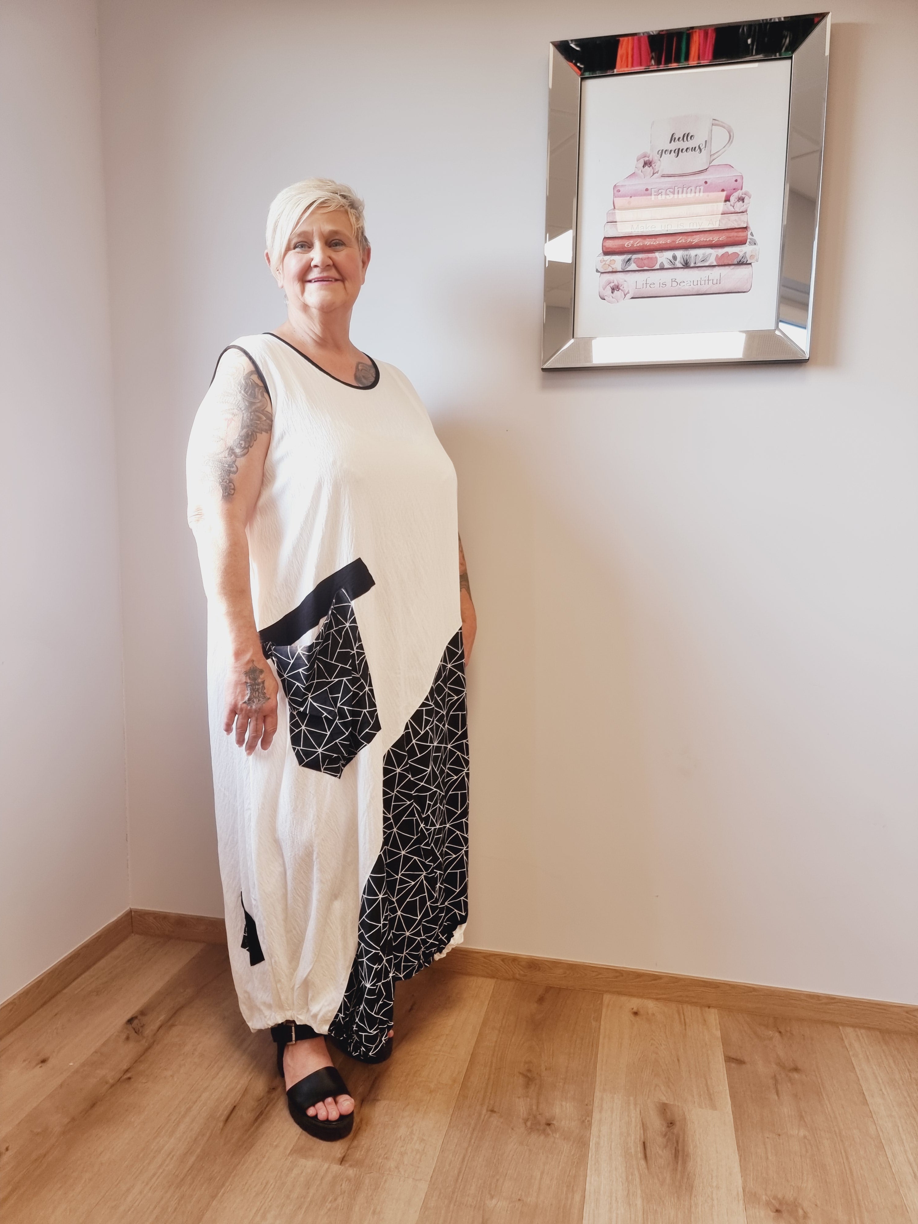  Kleid "Ines" Kurzarm von Mädchenglück Ballonform in 3 Farben bis Größe 64