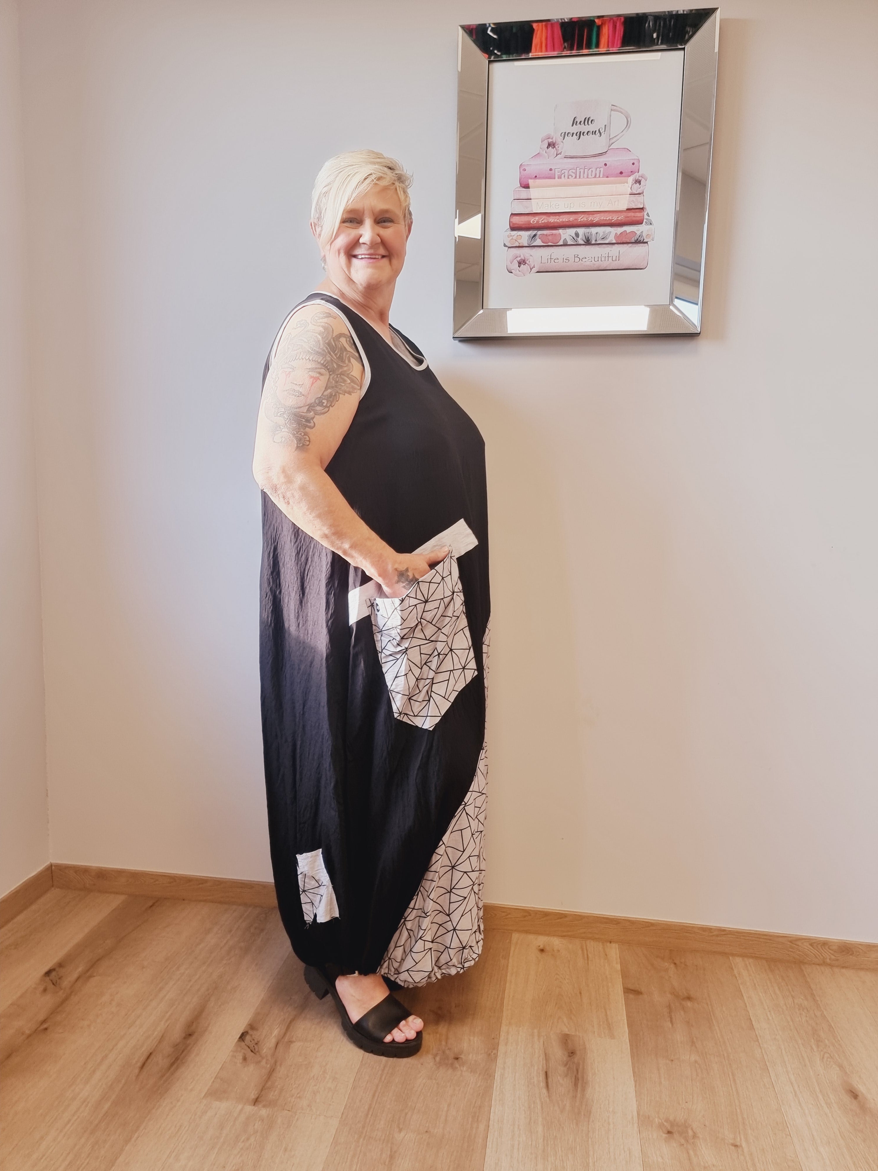  Kleid "Ines" Kurzarm von Mädchenglück Ballonform in 3 Farben bis Größe 64