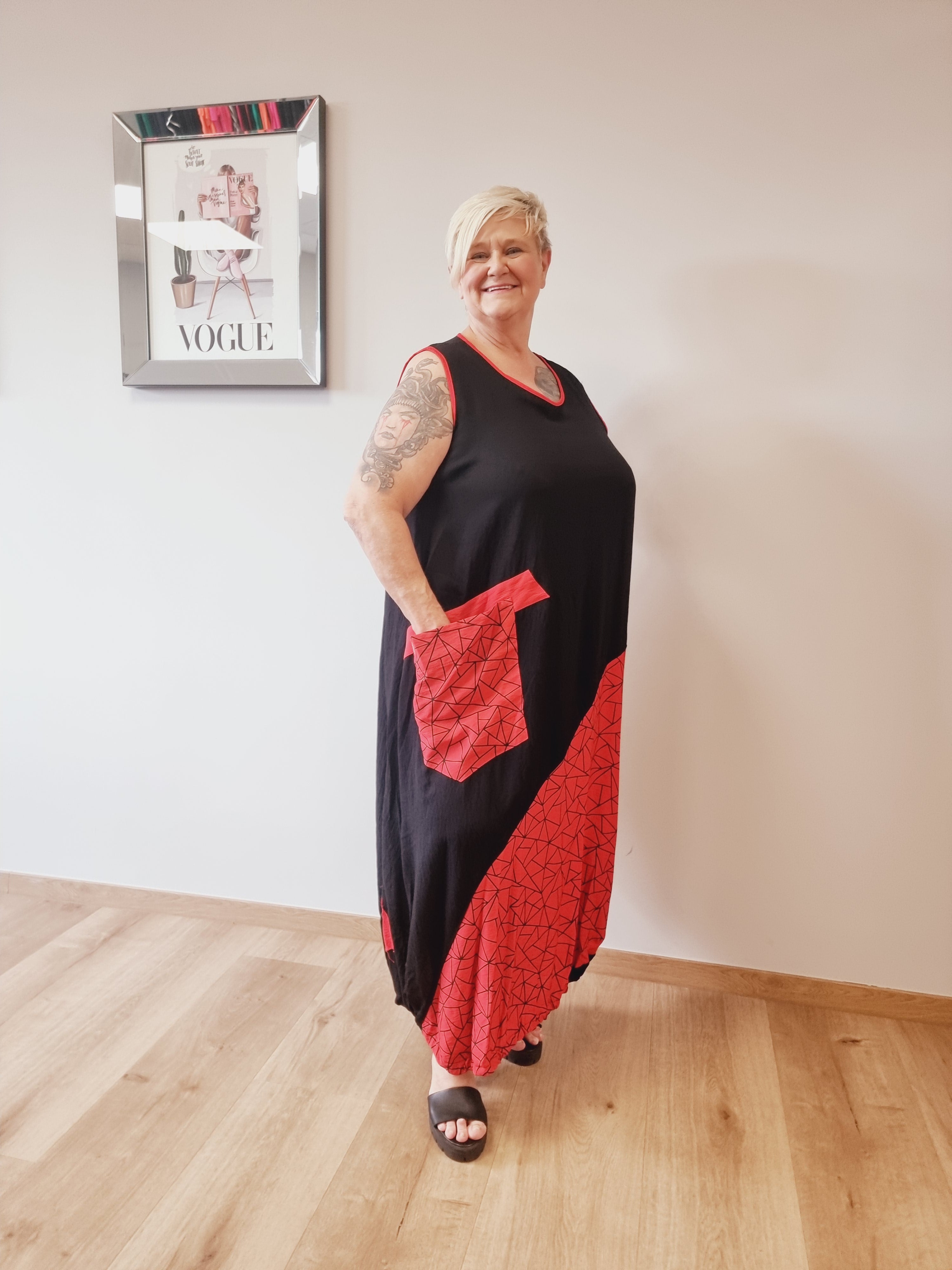  Kleid "Ines" Kurzarm von Mädchenglück Ballonform in 3 Farben bis Größe 64
