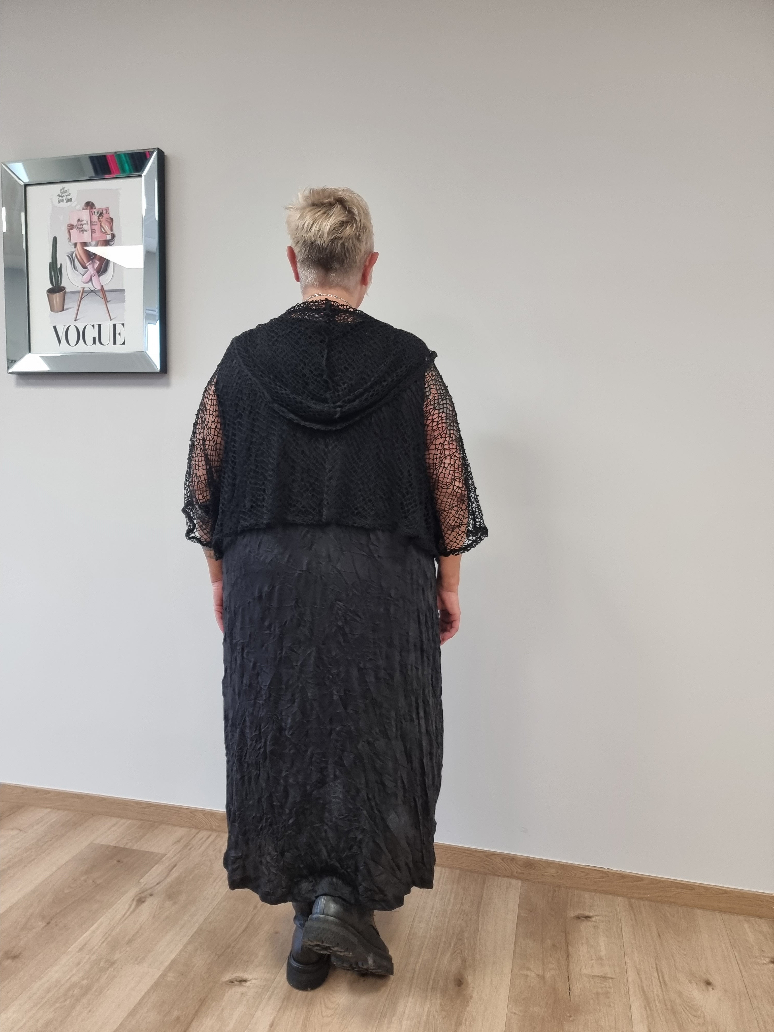 Kleid Mädchenglück mit Netzjacke in 6 Größen bis Größe 60 in 4 Farben