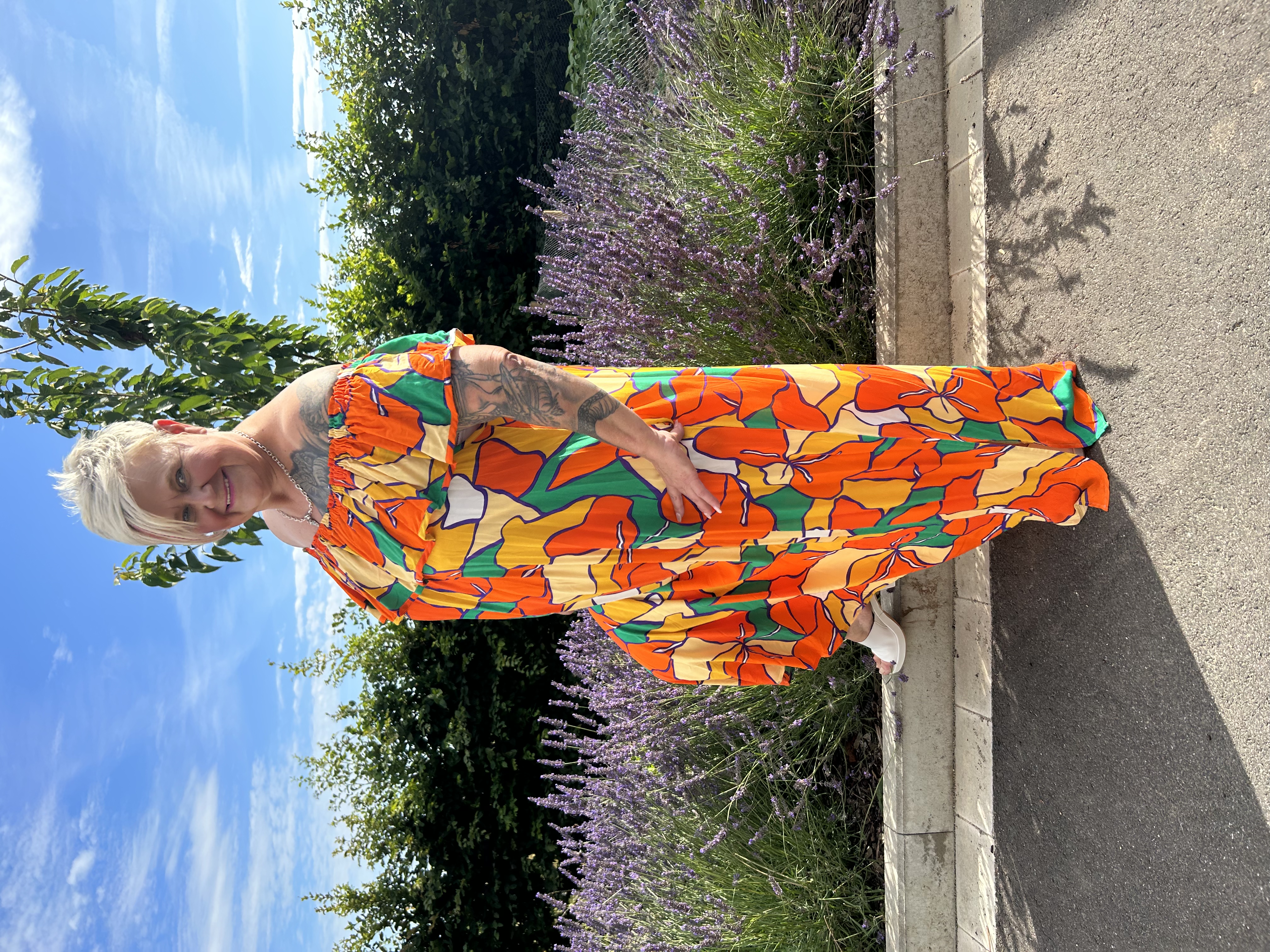 Carmenkleid in schönen Farben von CN-G bis Größe 60