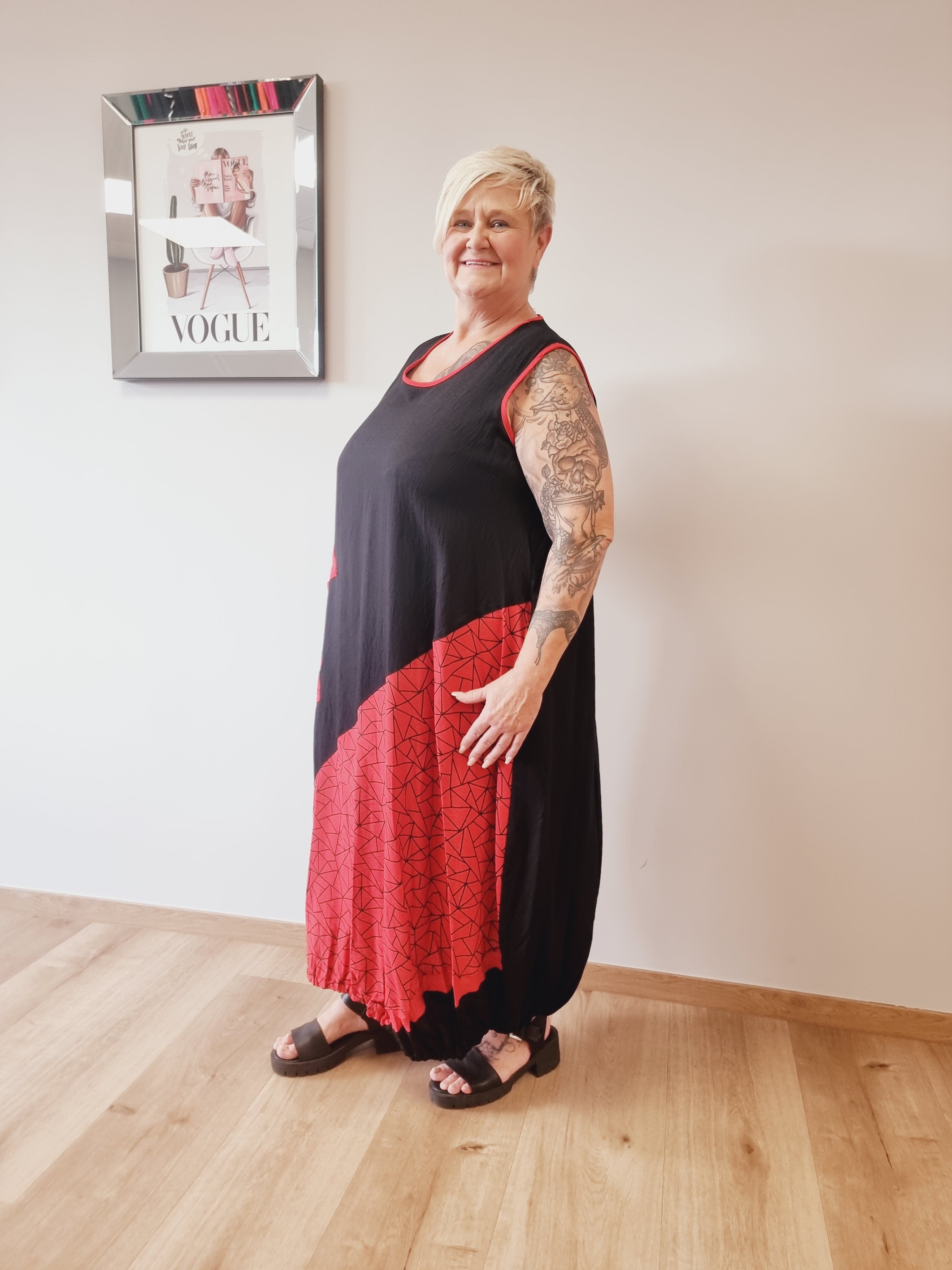  Kleid "Ines" Kurzarm von Mädchenglück Ballonform in 3 Farben bis Größe 64