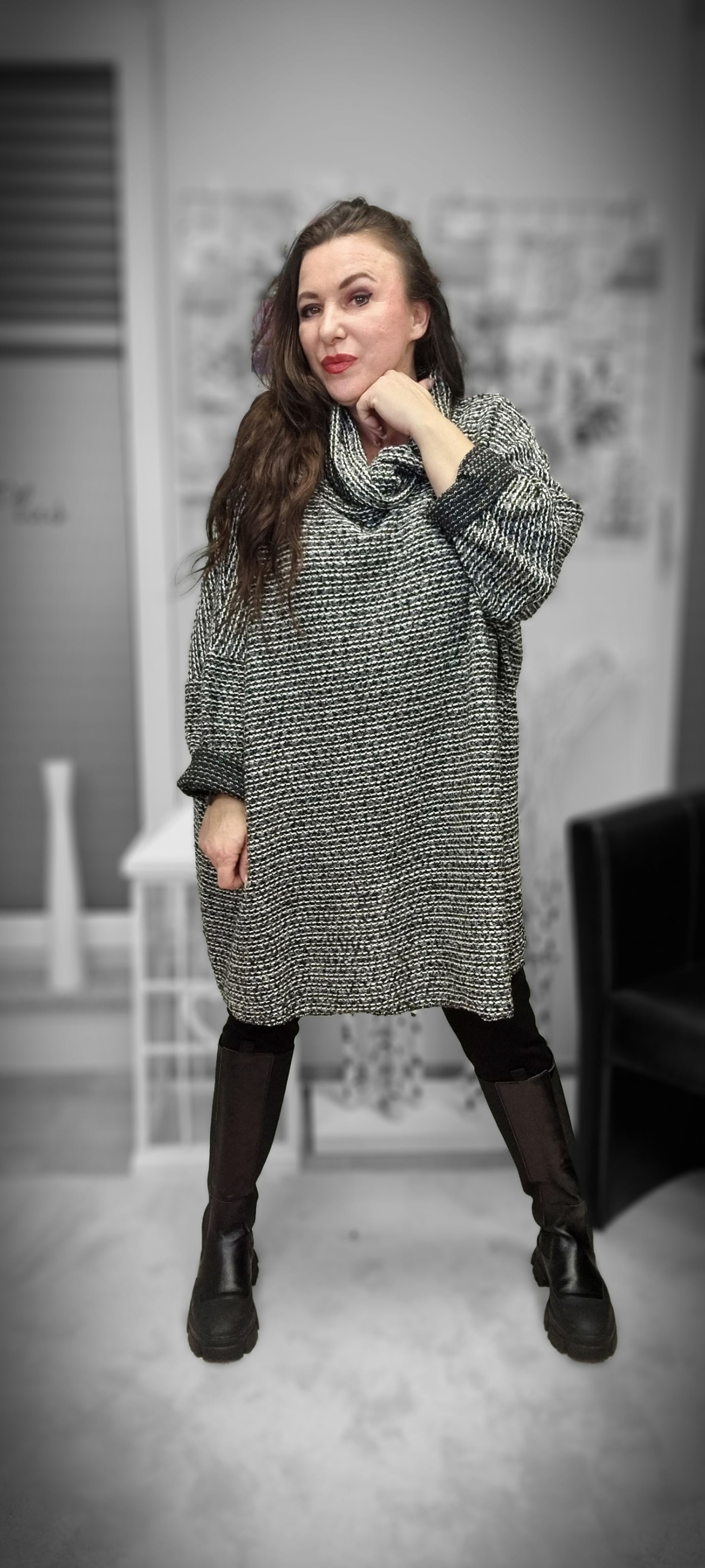 Mädchenglück Pullover in 2 Größen mit Fall Rollkragen