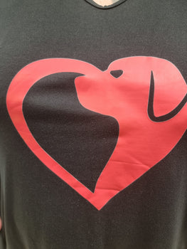 Tunika von CN-G aus Jersey mit Hund Motiv in 3 Größen bis Gr 60