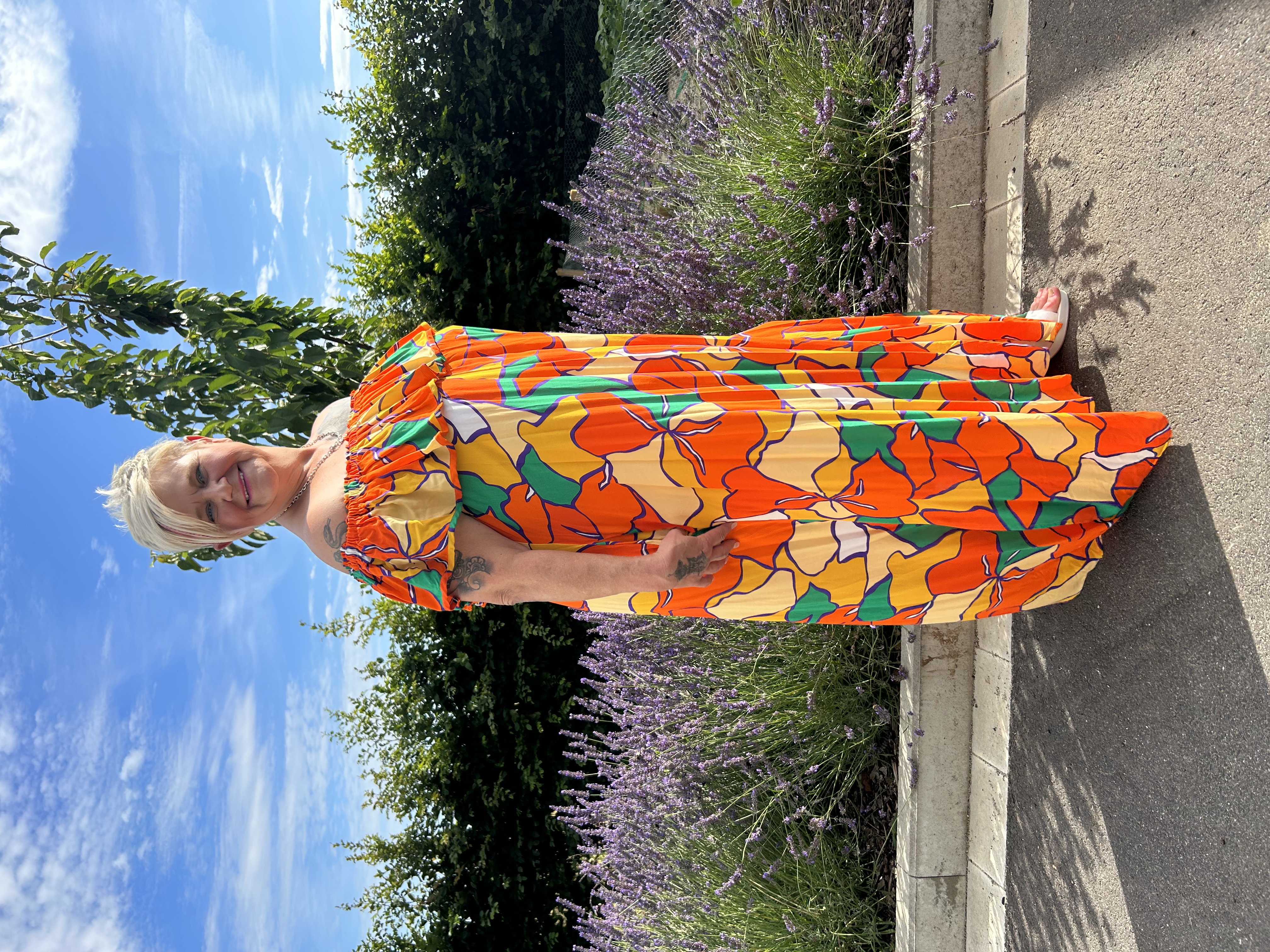 Carmenkleid in schönen Farben von CN-G bis Größe 60