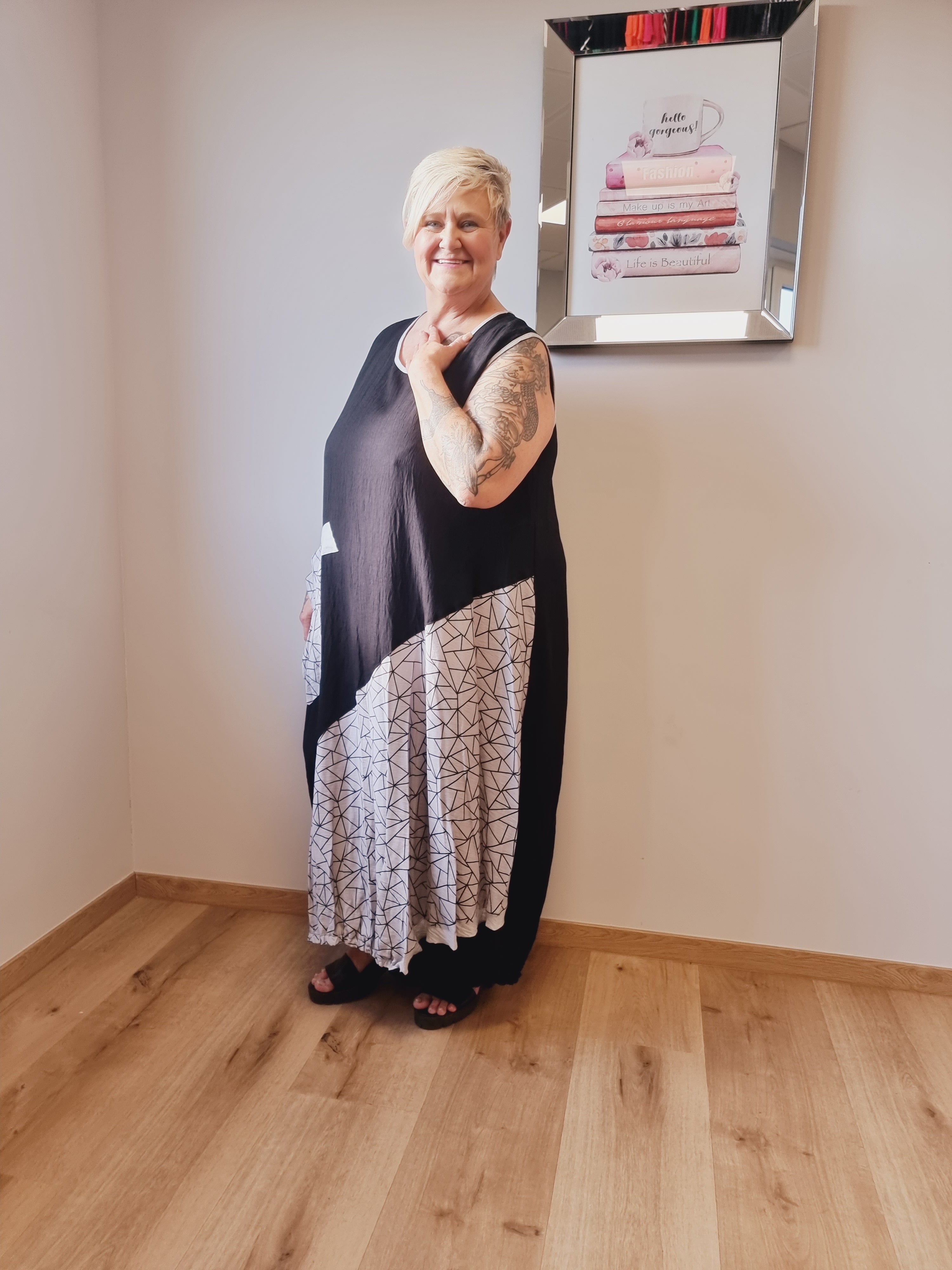  Kleid "Ines" Kurzarm von Mädchenglück Ballonform in 3 Farben bis Größe 64