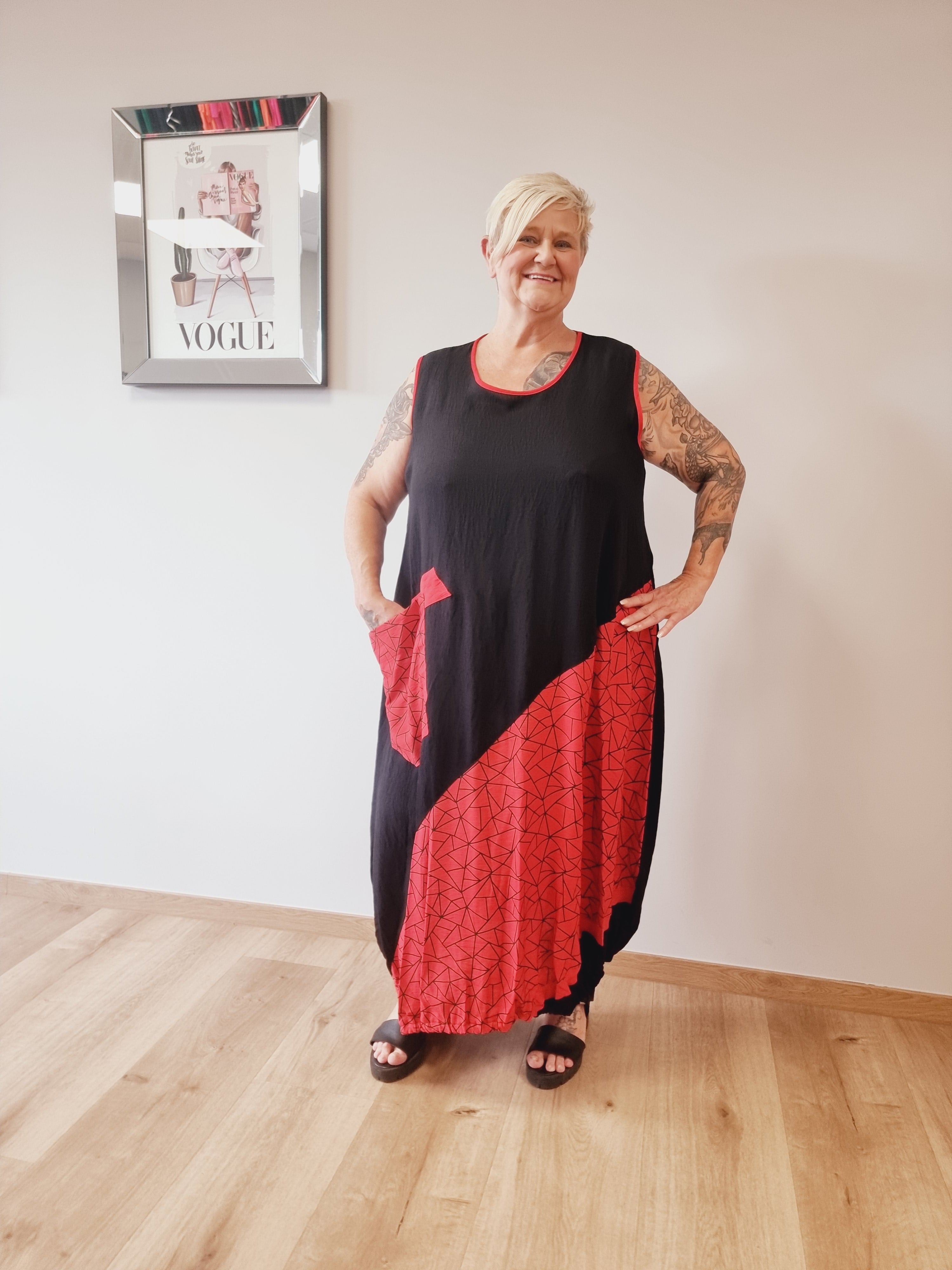  Kleid "Ines" Kurzarm von Mädchenglück Ballonform in 3 Farben bis Größe 64