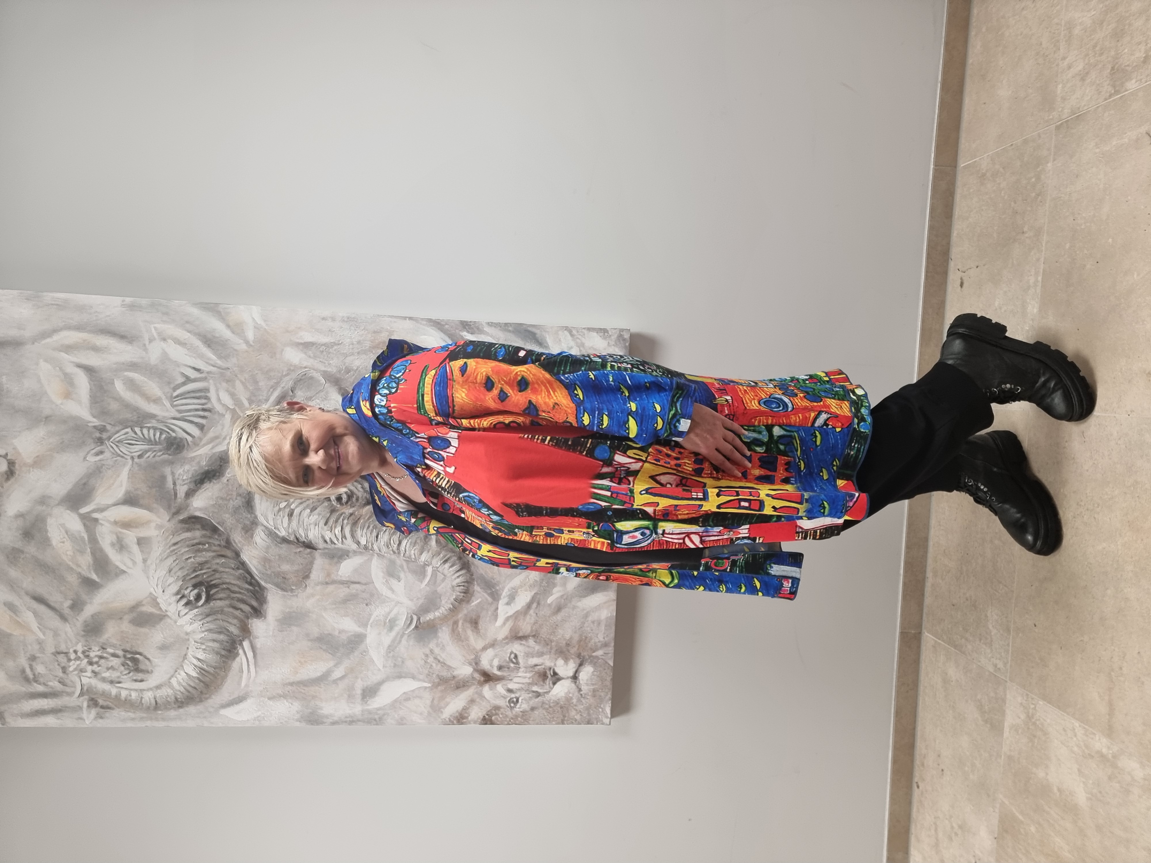 Jacke Mantel von CN-G mit Motiv Hundertwasser 