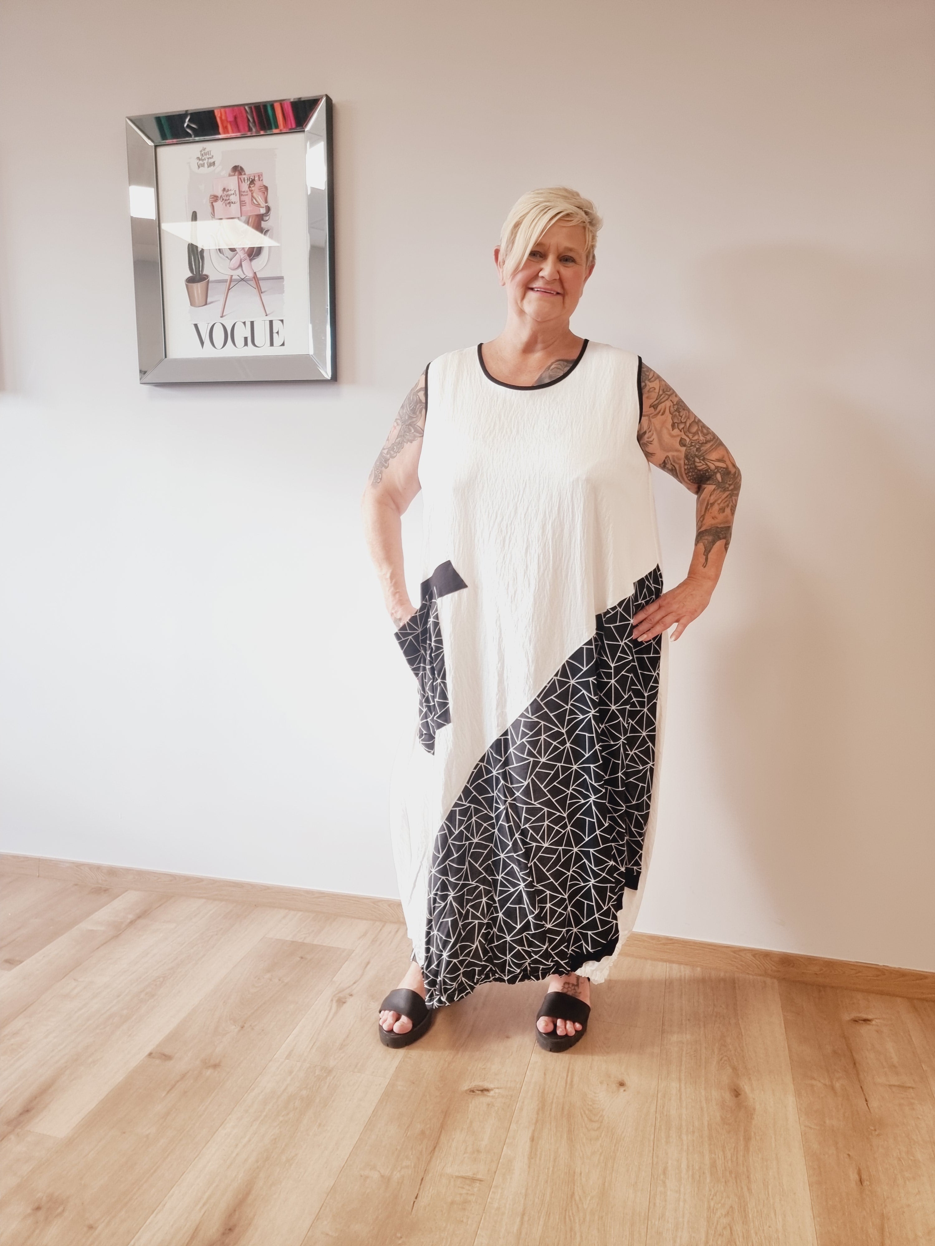  Kleid "Ines" Kurzarm von Mädchenglück Ballonform in 3 Farben bis Größe 64
