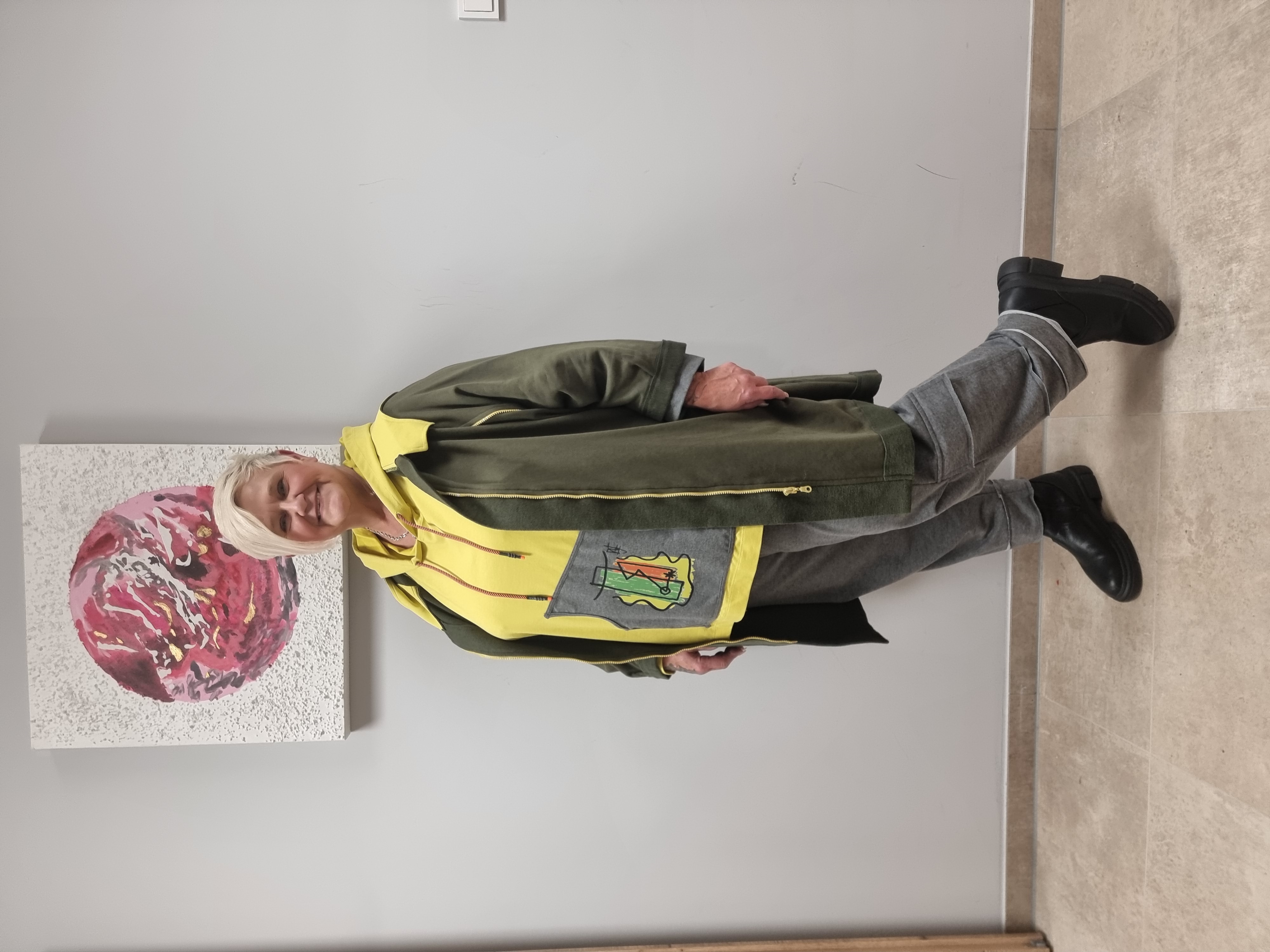 CN-G Jacke aus Sweatmaterial in 2 Farben bis Größe 60